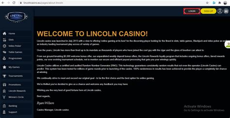 Lincoln casino login